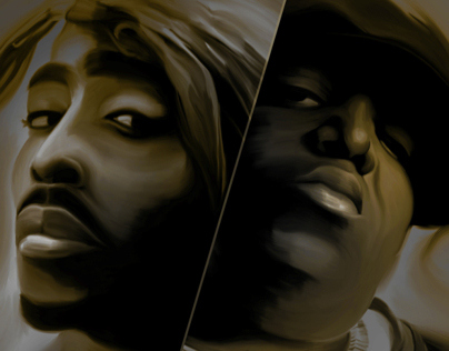 Hip Hop Legends - Tupac & Biggie - Digital Painting
