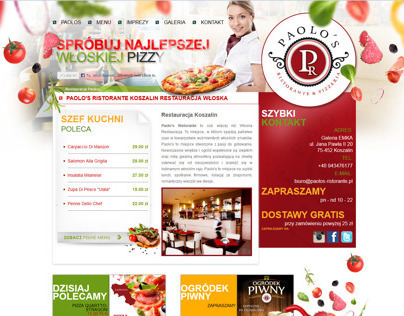 Paolo's ristorante web design