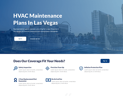 HVAC Maintenance Landing Page