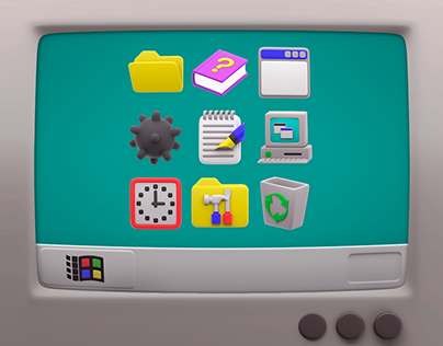 Windows 95 tribute ui design