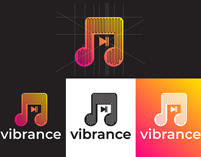 Logo design for "vibrance" music app.