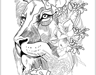 Tattoo Idea - Floral Lion