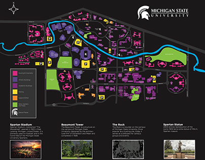 Michigan State University Locator Map