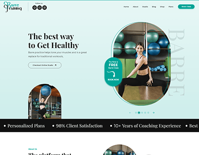 Online Barre Training - Landing Page