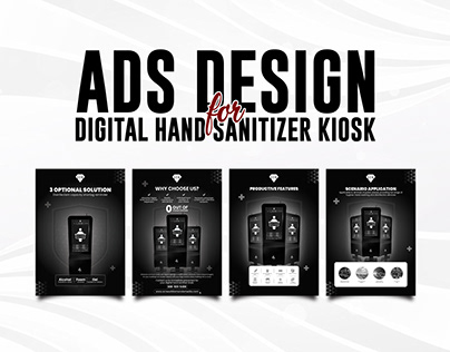 Digital Hand Sanitizer Kiosk Ads Design for ADM