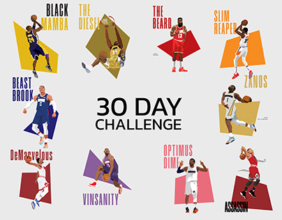 30 DAY CHALLENGE, POSTER DESIGN (NBA EDITION)