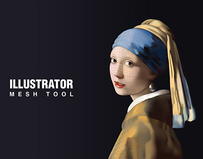 Girl with a Pearl Earring | Illustrator Mesh Tool