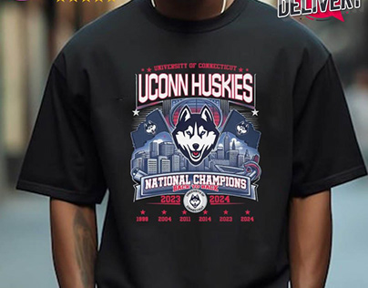 University Of Huskies Back To back 2023-2024 T-shirt