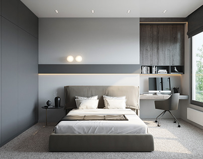 Small apartment. Bedroom design interiour