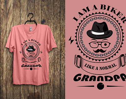 Motorcycle granpa T-shirt Design