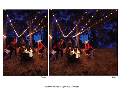 Photo Editing - Extend Campfire Image