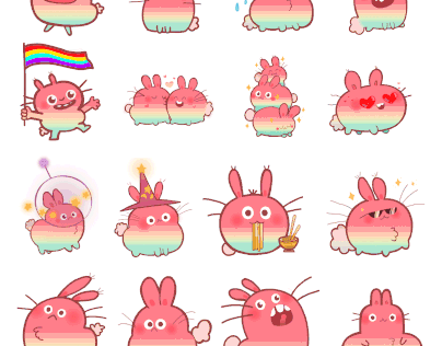 Rainbow Buns Sticker Pack
