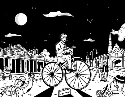Mostra La Bici / Bike Illustration