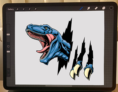 Project thumbnail - Drawing art process of Dinosaur 🦖