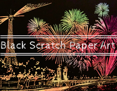 Black Scratch Paper Art