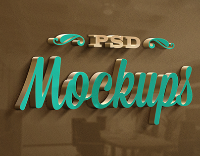 3D Logo Mock-up Vol 4 (Free)