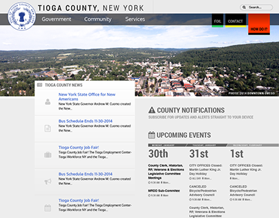 Tioga County - web design