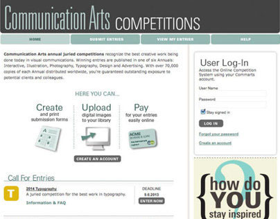 Comm Arts Competition Entry Website