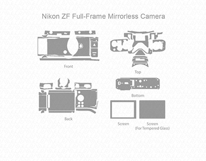 Nikon ZF Mirrorless Camera Vinyl Skin Template