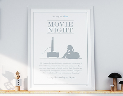 Pottery Barn Kids - Movie Night In-store Collateral