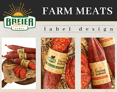 Farm Meats label design