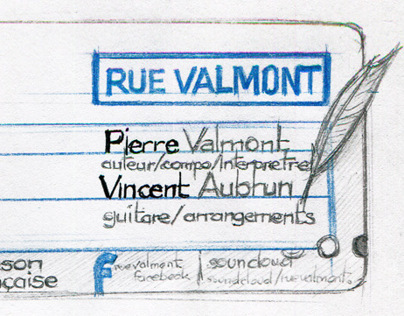 RUE VALMONT - carte de visite / "business" card