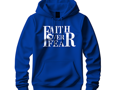 insiprational quote faith over fear unisex hoodie