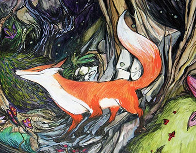 Fox in the wood