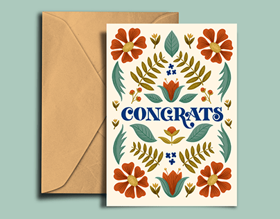 Congrats Greeting Card Design