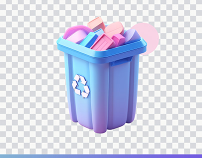 Cute recycle bin icon