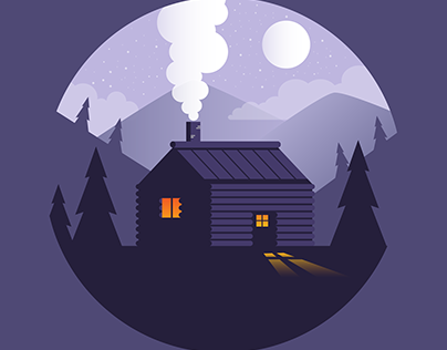 Warm night illustration