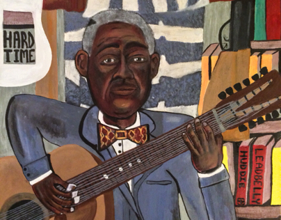 Lead Belly By CAM 30"x40" mixed media on canvas