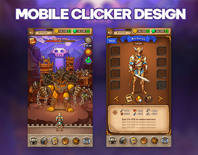 UI design /IKF/ Mobile clicker game project