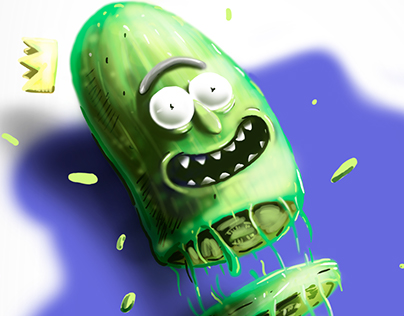 pickle Rick - Digital Painting - fan art