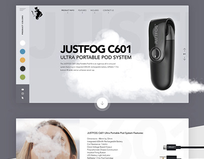 Justfog Product Page Design