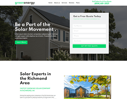 Green Energy | Carrd Template
