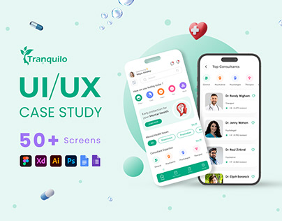 Mental Health UI/UX Case Study & App with Prototyping