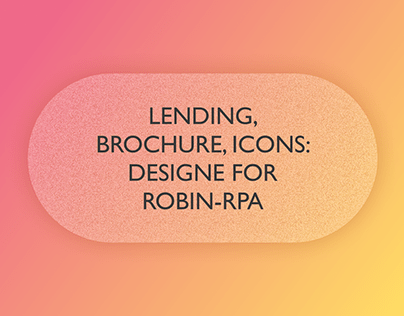 Lending, brochure, icons: designe for Robin-RPA