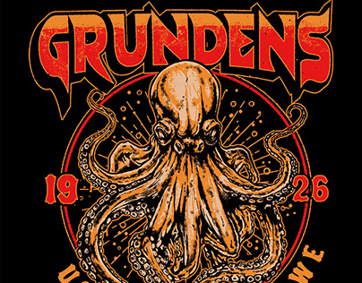 Vintage Rocker Nautical T-shirt Design for Grundens