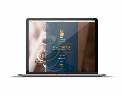 CURE COFFEEHOUSE website design