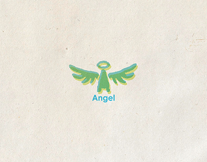 This year's Inktober in logos - angel