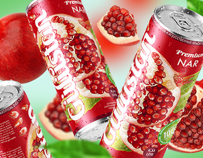 Packaging design for pomegranate nectar "Gulustan"