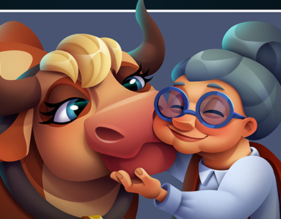 True love story| Grandma&Cow