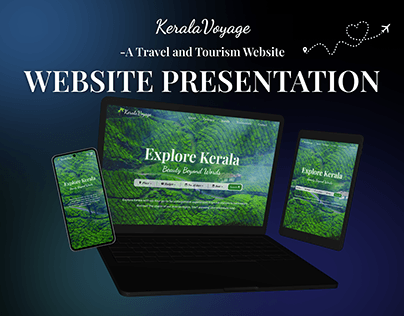 Website presentation for Travel and Tourism