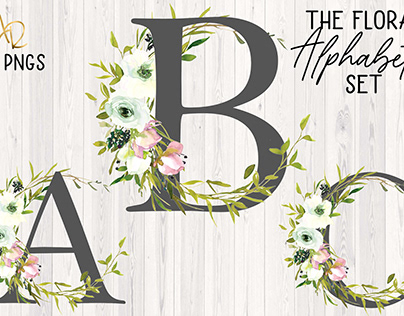 The Floral Alphabet Set