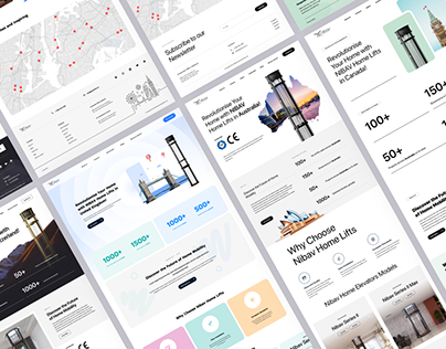 Project thumbnail - Nibav Lifts Country Wise Landing Page Designs