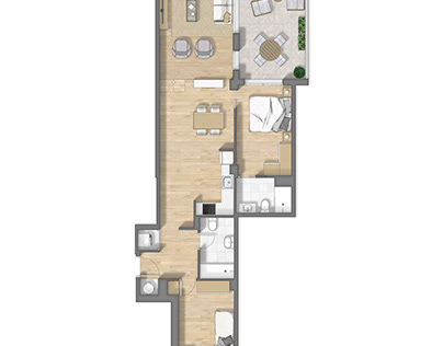 2d color floor plans in BARCELONA