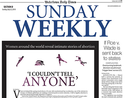 Cover pages on stories of abortion