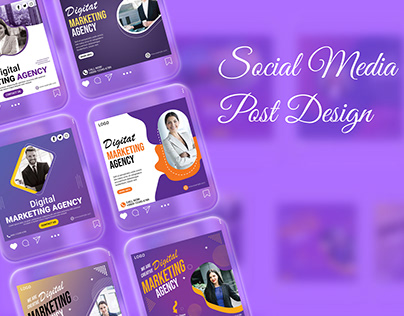 Social Media purple Color Corporate Business Post