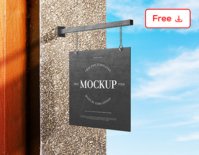 (Free) Shop Signboard Mockup
